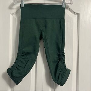 LULULEMON In The Flow Cropped Leggings green women’s size 4 activewear